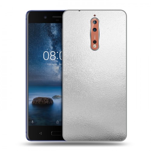 Дизайнерский пластиковый чехол для Nokia 8 Металл