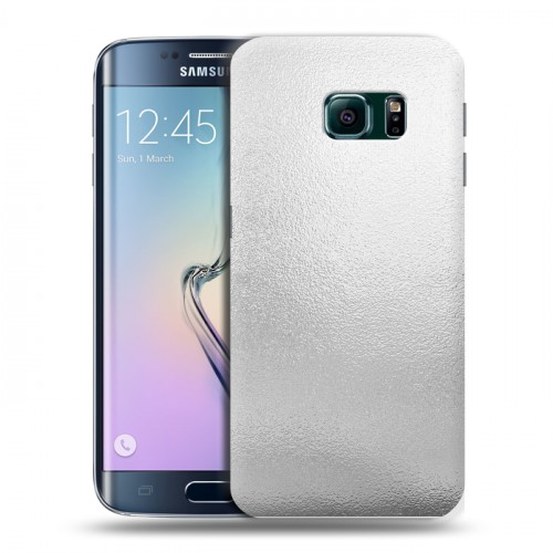 Дизайнерский пластиковый чехол для Samsung Galaxy S6 Edge Металл