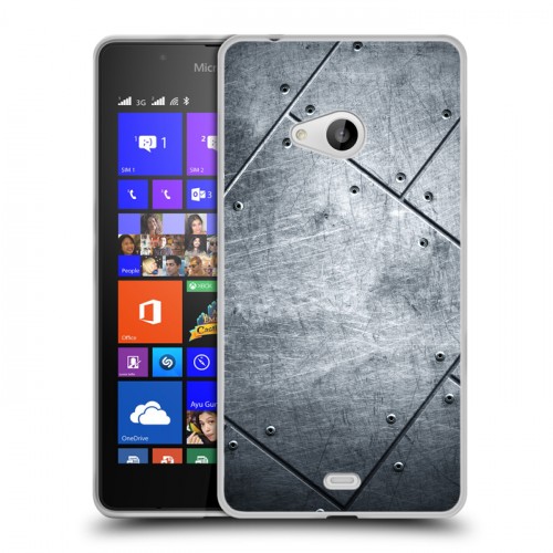 Дизайнерский пластиковый чехол для Microsoft Lumia 540 Металл