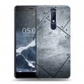 Дизайнерский пластиковый чехол для Nokia 5.1 Металл