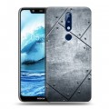 Дизайнерский силиконовый чехол для Nokia 5.1 Plus Металл