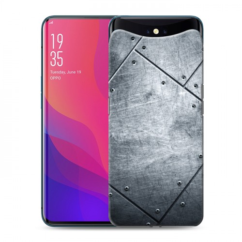 Дизайнерский силиконовый чехол для OPPO Find X Металл