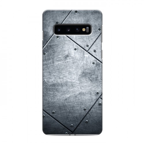 Дизайнерский силиконовый чехол для Samsung Galaxy S10 Металл