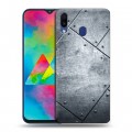 Дизайнерский пластиковый чехол для Samsung Galaxy M20 Металл