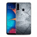 Дизайнерский пластиковый чехол для Samsung Galaxy A20s Металл