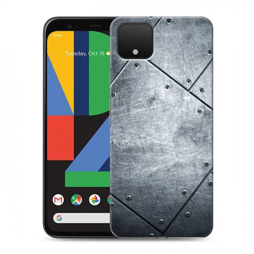 Дизайнерский пластиковый чехол для Google Pixel 4 Металл