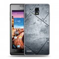 Дизайнерский пластиковый чехол для Huawei Ascend P1 Металл