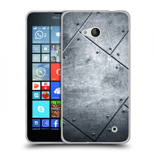 Дизайнерский пластиковый чехол для Microsoft Lumia 640 Металл