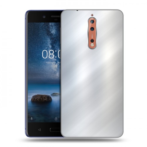 Дизайнерский пластиковый чехол для Nokia 8 Металл