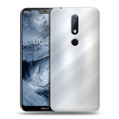 Дизайнерский пластиковый чехол для Nokia 6.1 Plus Металл