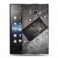 Дизайнерский пластиковый чехол для Sony Xperia acro S Металл