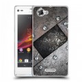 Дизайнерский пластиковый чехол для Sony Xperia L Металл