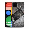 Дизайнерский пластиковый чехол для Google Pixel 5 Металл