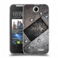Дизайнерский силиконовый чехол для HTC Desire 310 Металл