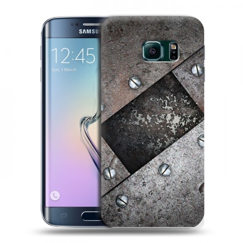 Дизайнерский силиконовый чехол для Samsung Galaxy S6 Edge Металл