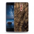 Дизайнерский пластиковый чехол для Nokia 8 Текстуры мехов