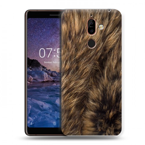 Дизайнерский пластиковый чехол для Nokia 7 Plus Текстуры мехов