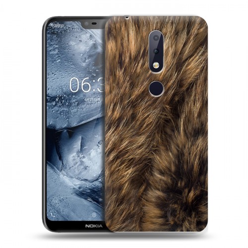 Дизайнерский пластиковый чехол для Nokia 6.1 Plus Текстуры мехов