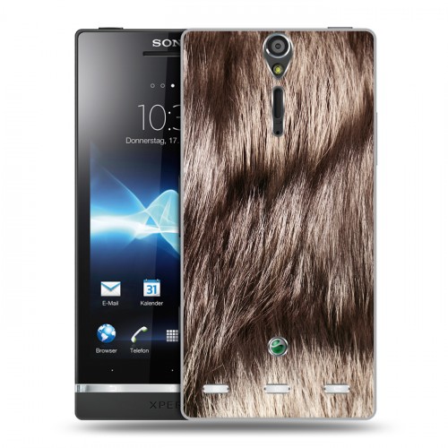 Дизайнерский пластиковый чехол для Sony Xperia S Текстуры мехов