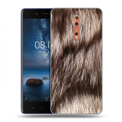 Дизайнерский пластиковый чехол для Nokia 8 Текстуры мехов