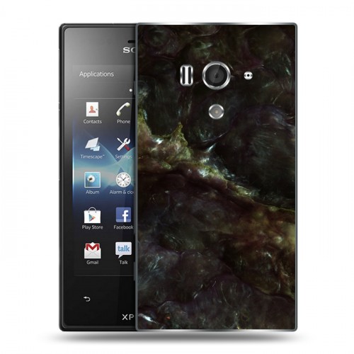 Дизайнерский пластиковый чехол для Sony Xperia acro S Мрамор текстура