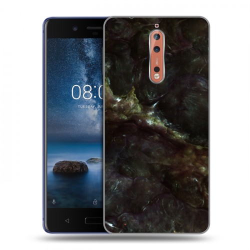 Дизайнерский пластиковый чехол для Nokia 8 Мрамор текстура