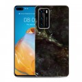 Дизайнерский силиконовый с усиленными углами чехол для Huawei P40 Мрамор текстура