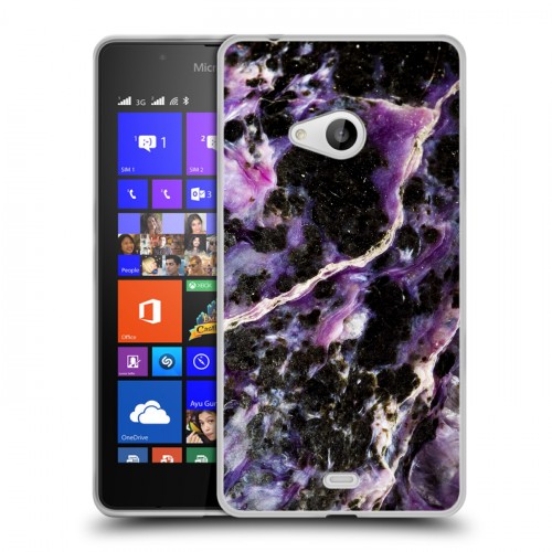 Дизайнерский пластиковый чехол для Microsoft Lumia 540 Мрамор текстура