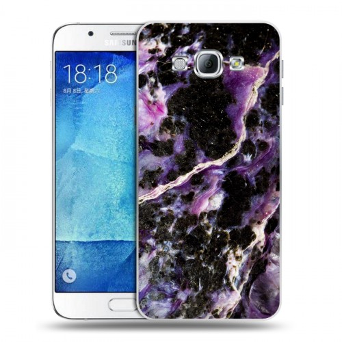 Дизайнерский пластиковый чехол для Samsung Galaxy A8 Мрамор текстура
