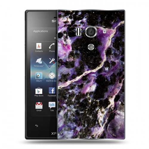 Дизайнерский пластиковый чехол для Sony Xperia acro S Мрамор текстура