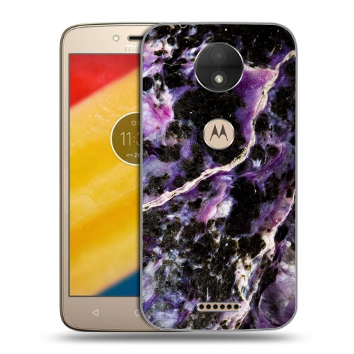 Дизайнерский силиконовый чехол для Motorola Moto C Мрамор текстура