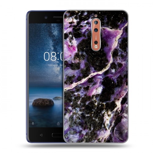 Дизайнерский пластиковый чехол для Nokia 8 Мрамор текстура