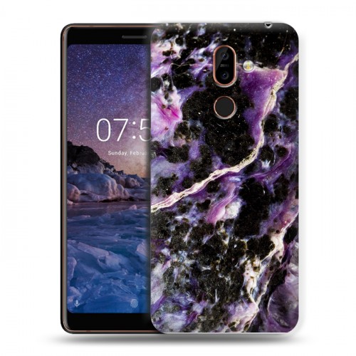 Дизайнерский пластиковый чехол для Nokia 7 Plus Мрамор текстура