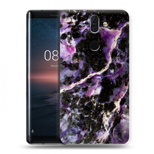 Дизайнерский пластиковый чехол для Nokia 8 Sirocco Мрамор текстура