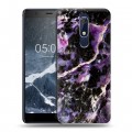 Дизайнерский пластиковый чехол для Nokia 5.1 Мрамор текстура