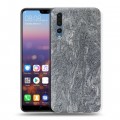 Дизайнерский силиконовый с усиленными углами чехол для Huawei P20 Pro Мрамор текстура