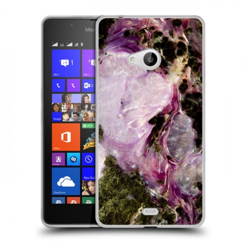 Дизайнерский пластиковый чехол для Microsoft Lumia 540 Мрамор текстура