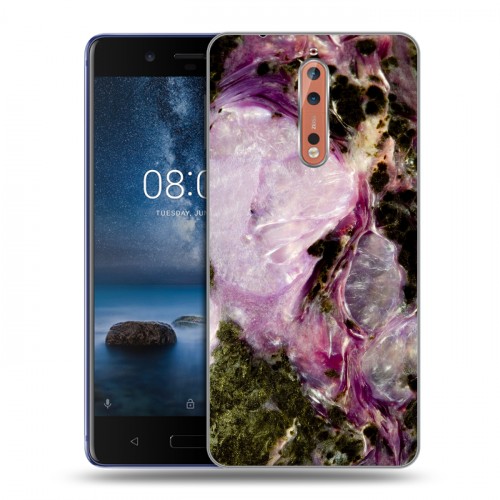 Дизайнерский пластиковый чехол для Nokia 8 Мрамор текстура