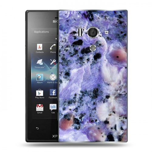 Дизайнерский пластиковый чехол для Sony Xperia acro S Мрамор текстура