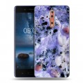 Дизайнерский пластиковый чехол для Nokia 8 Мрамор текстура