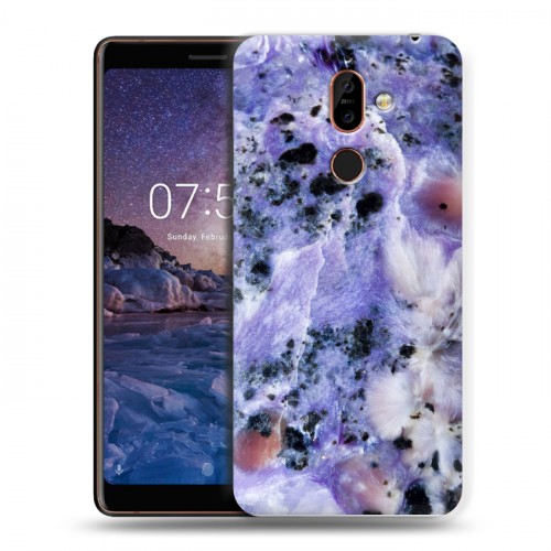 Дизайнерский пластиковый чехол для Nokia 7 Plus Мрамор текстура