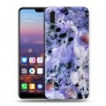 Дизайнерский силиконовый с усиленными углами чехол для Huawei P20 Pro Мрамор текстура