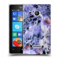 Дизайнерский пластиковый чехол для Microsoft Lumia 435 Мрамор текстура