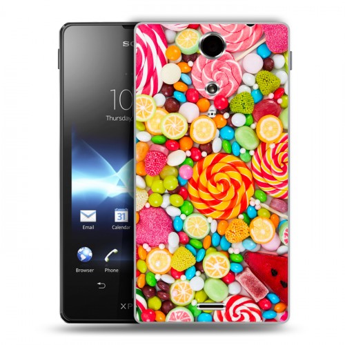 Дизайнерский пластиковый чехол для Sony Xperia TX Сладости