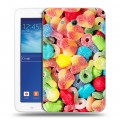 Дизайнерский силиконовый чехол для Samsung Galaxy Tab 3 Lite Сладости