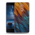 Дизайнерский пластиковый чехол для Nokia 8 Перья