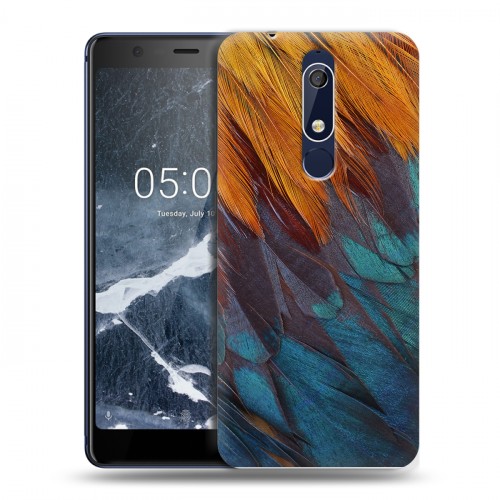 Дизайнерский пластиковый чехол для Nokia 5.1 Перья