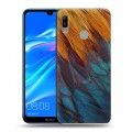 Дизайнерский пластиковый чехол для Huawei Y6 (2019) Перья