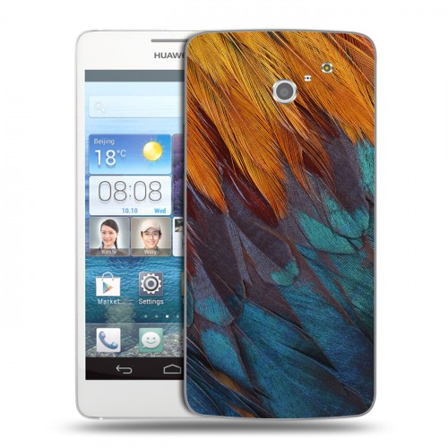 Дизайнерский пластиковый чехол для Huawei Ascend D2 Перья