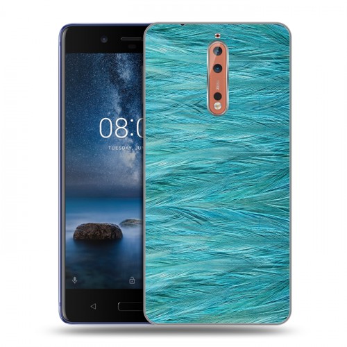 Дизайнерский пластиковый чехол для Nokia 8 Перья